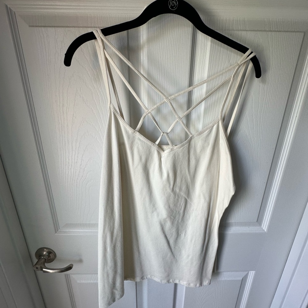 Maurices Ivory Criss Cross Tank
